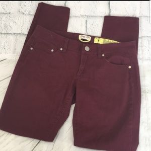 Burgundy skinny pants